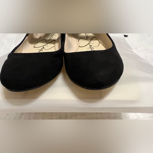 Jessica Simpson Women's Mandayss
Ballet Black Suede Flats Elastic Straps, Sz 8M - Picture 10 of 12